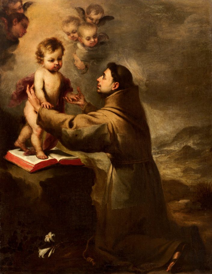 Saint Anthony with the Child - Bartolomé Esteban Murillo Saint Anthony with the Child - Bartolomé Esteban Murillo