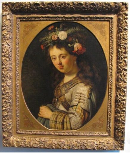 Saskia as Flora - Rembrandt's wife Saskia van Uylenburgh as Flora - Rembrandt van Rijn