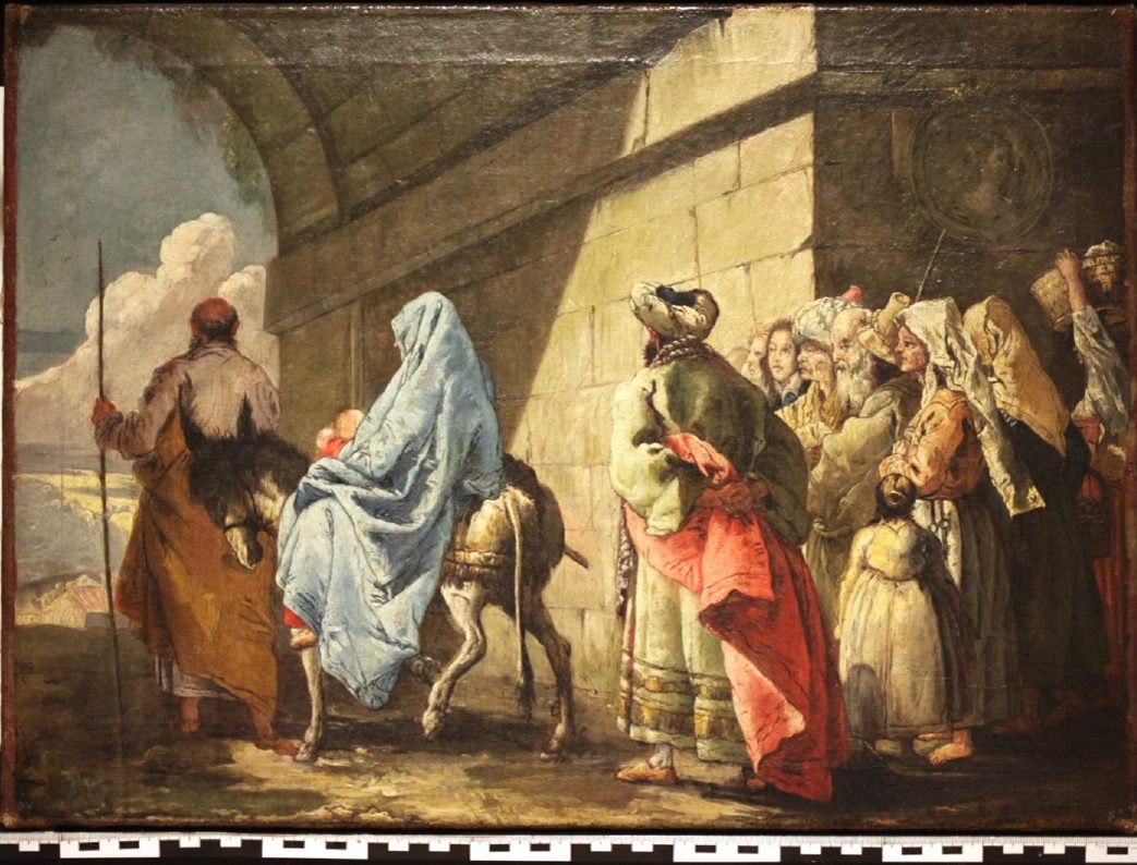 The Holy Family Leaving by a City Gate - Giandomenico Tiepolo The Holy Family Leaving by a City Gate - Giandomenico Tiepolo